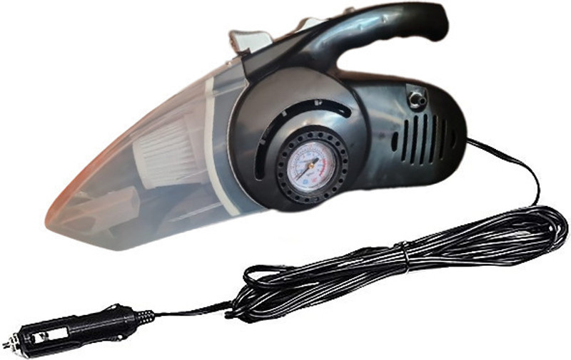 LAORKOU 4 in 1 MultiFunction Car Vacuum Cleaner Wet and Dry Duster Auto Care Hand-held Vacuum Cleaner with 2 in 1 Mopping and Vacuum, Anti-Bacterial Cleaning, Reusable Dust Bag(Black)