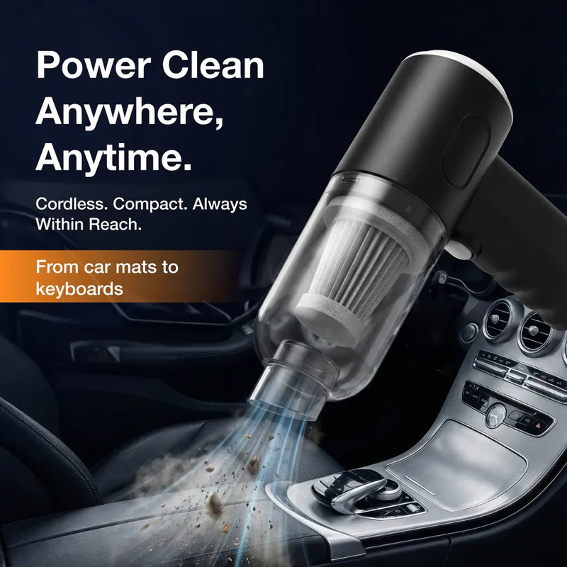 I RAJAL VACUUM CLEANER-3IN1-Portable Car Vacuum Cleaner(Black)