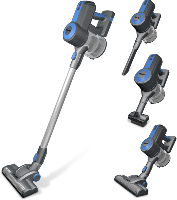AGARO Elegant Stick Vacuum Cleaner, Dry Vacuuming, 2 Suction Modes Hand-held Vacuum Cleaner(Black, Blue)