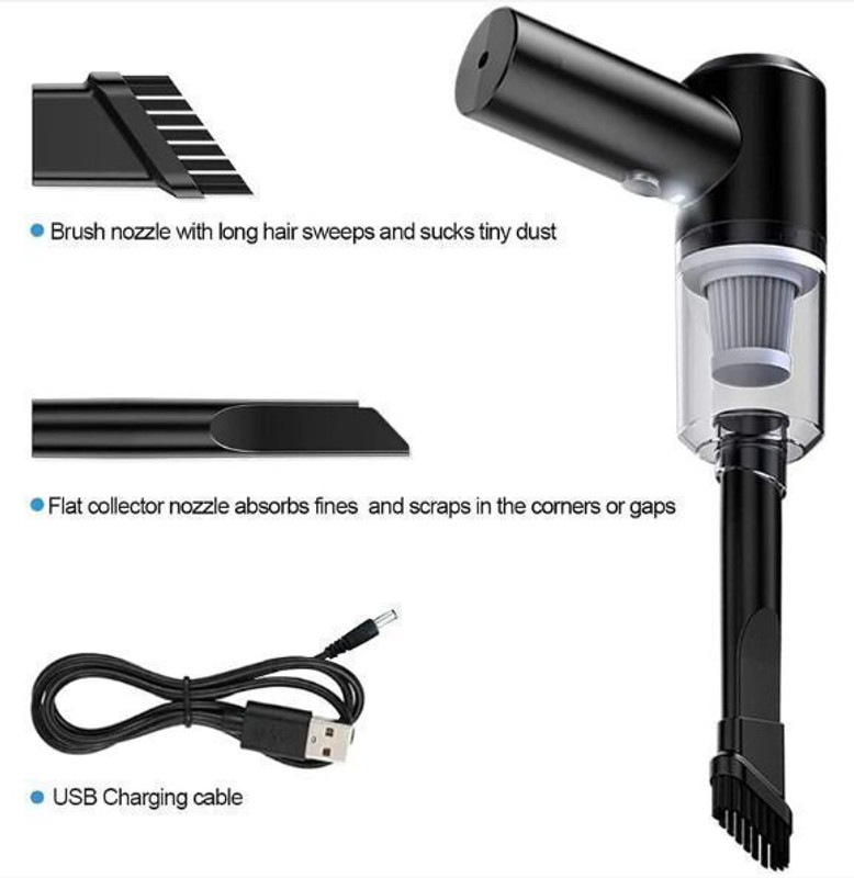 LoopsTrendz 3-in-1 Mini Cordless Handheld Vacuum Cleaner for Wet & Dry Cleaning VC67 Cordless Vacuum Cleaner(Multicolor)
