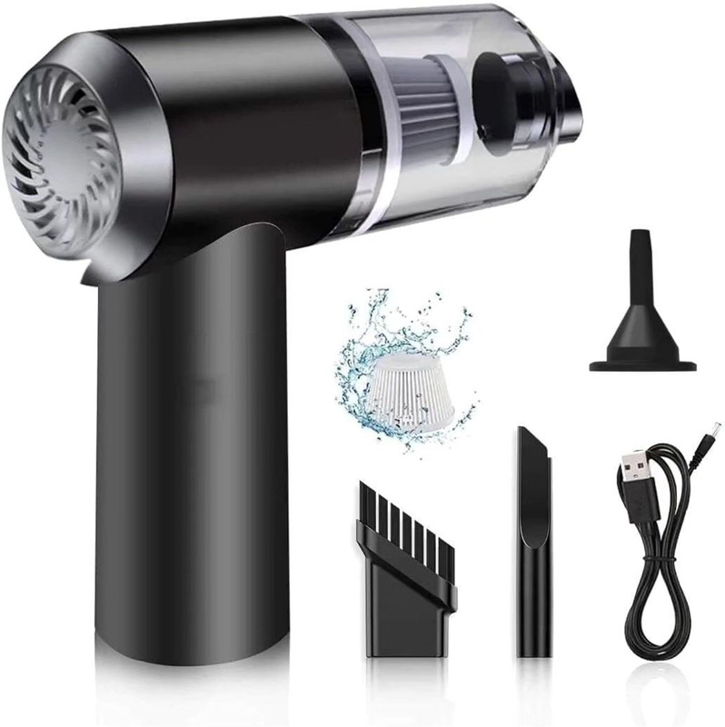 RAAHICART 3 IN 1 MINI VACCUM CLEANER FOR HOME AND CAR Cordless Vacuum Cleaner (WiFi Connectivity)(Black)