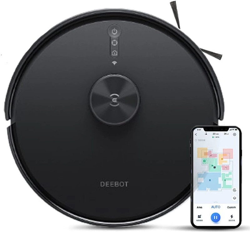 ECOVACS Y1 PRO Robotic Floor Cleaner (WiFi Connectivity, Google Assistant and Alexa)(Black)