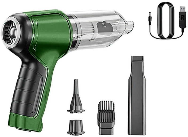POHIR Best Rechargeable Car Vacuum Cordless Air Blower for Car, New Computer Cordless Vacuum Cleaner with 2 in 1 Mopping and Vacuum, Anti-Bacterial Cleaning(Grey)