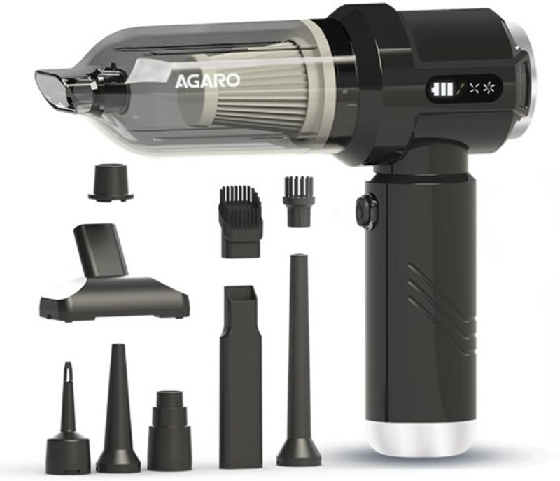 AGARO HVC1717 Cordless Car Vacuum Cleaner,2-in-1 Suction & Blower,15000PA, HEPA Filter Cordless Vacuum Cleaner(Grey)