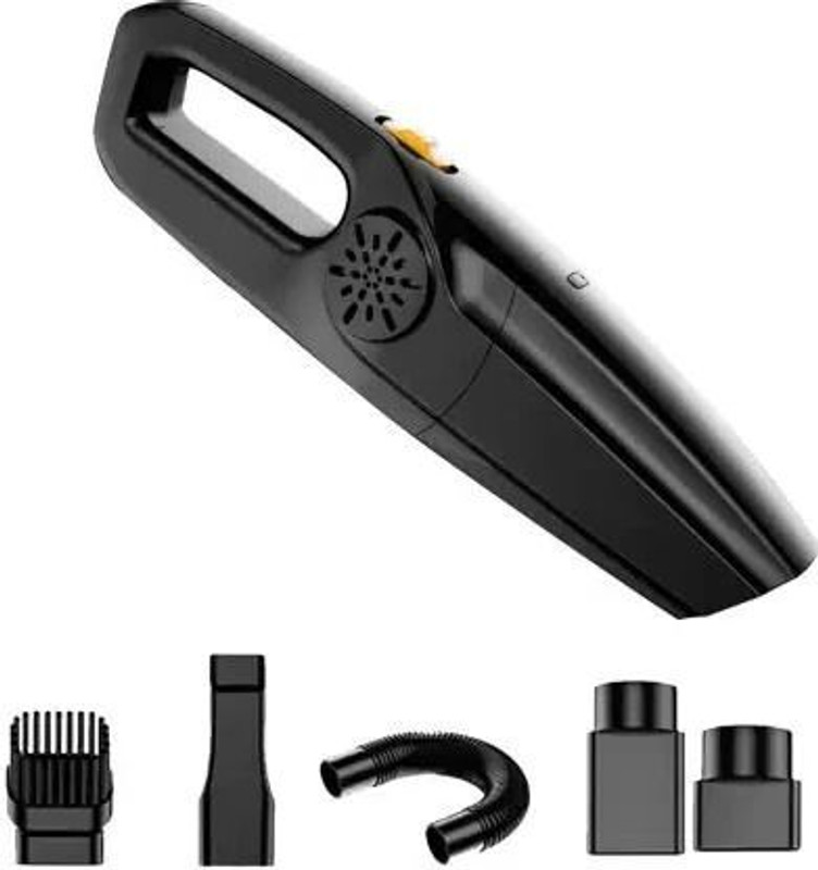 EVETIS Portable Car/Home Vacuum Cleaner Wet-Dry Wireless vacuum cleaner,3000Mah Battery Wet & Dry Vacuum Cleaner with 2 in 1 Mopping and Vacuum, Anti-Bacterial Cleaning, Reusable Dust Bag(Black)