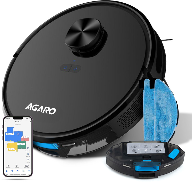 AGARO 34074 Robotic Floor Cleaner (WiFi Connectivity)(Black)