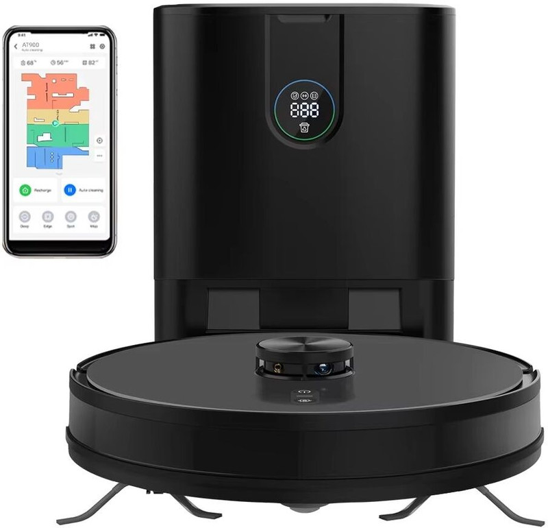 ECOVACS DEEBOT Y1 PRO_HL Robotic Floor Cleaner (WiFi Connectivity, Google Assistant and Alexa)(Black)