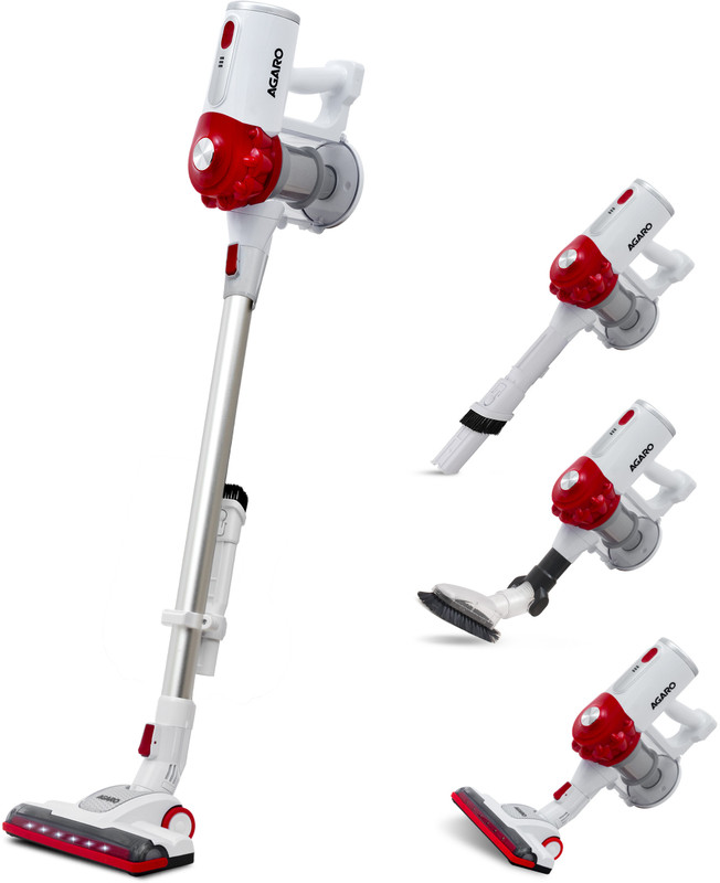 AGARO Regency Stick Vacuum Cleaner Cordless Vacuum Cleaner(White, Red)