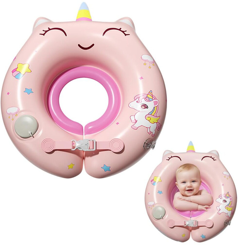 ELEPHANTBOAT Inflatable Baby Float Ring for Infants Unicorn Soft PVC Swim Tube Swim Floatation Belt