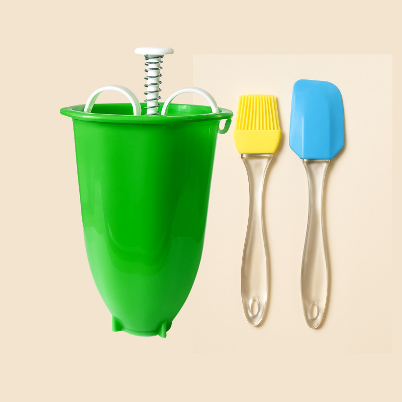 StupidCart Vada Maker with Spactula Pastery Brush | Combo of 2 | Easy MeduVada Maker Vada Maker