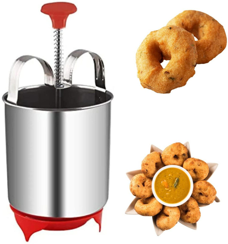 Sygnius Stainless Steel Medu Vada Maker with Stand,Egg Whisk,Whisker, Milk & Egg Beater Vada Maker