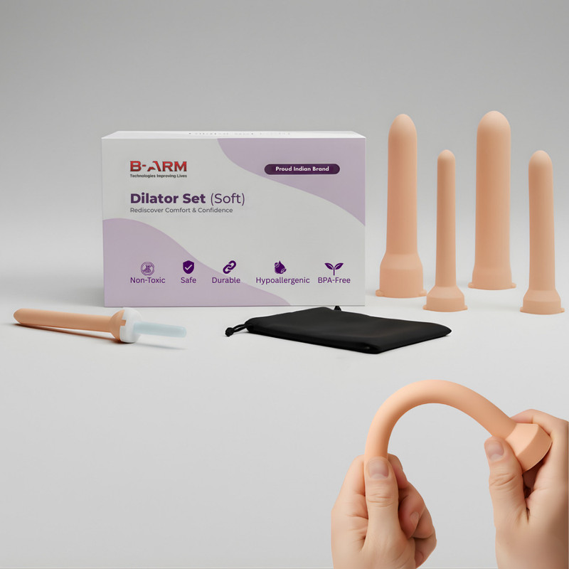 B-Arm Soft Flexible Medical Training Set|5 Diameter(1.7cm, 2.1cm, 2.5cm, 2.9cm, 3.3cm) Vaginal Dilator(Pack of 5)