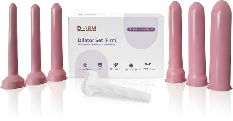 B-Arm Trainer Set in 6 Sizes (1.7,2.1,2.5,2.9,3.3,3.7cm)and Holder|BPA Free| Firm Vaginal Dilator(Pack of 6)