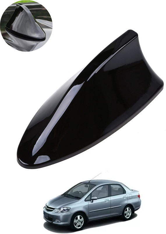 MATIES Car Shark Fin Antenna Roof Aerial Base Am/Fm Signal Black For Car 60 Waterproof Car Shark Fin Roof Antenna Black For City ZXHonda2004 Satellite Vehicle Antenna