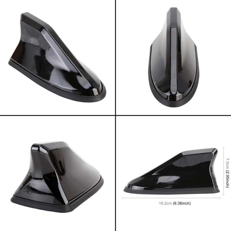 AVX AUTO Universal Car HyBrid Aero Aerial Shark Fin Antenna With Radio Signal Support - [ Color :- Black ] Satellite Vehicle Antenna