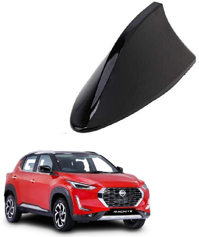 SPREADX Shark Fin Roof Antenna Aerial ABS AM/FM Radio Signal for Nissan Magnite - Black Whip Vehicle Antenna