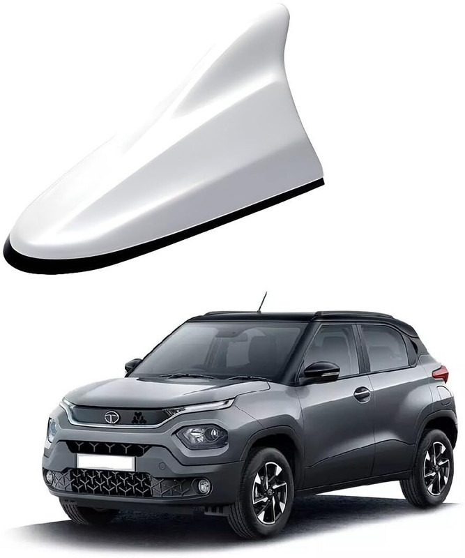 Mototrive DTyperRWhiteX1 CDecorative Car AM/FM Radio Shark Fin Antenna (White) Satellite Vehicle Antenna