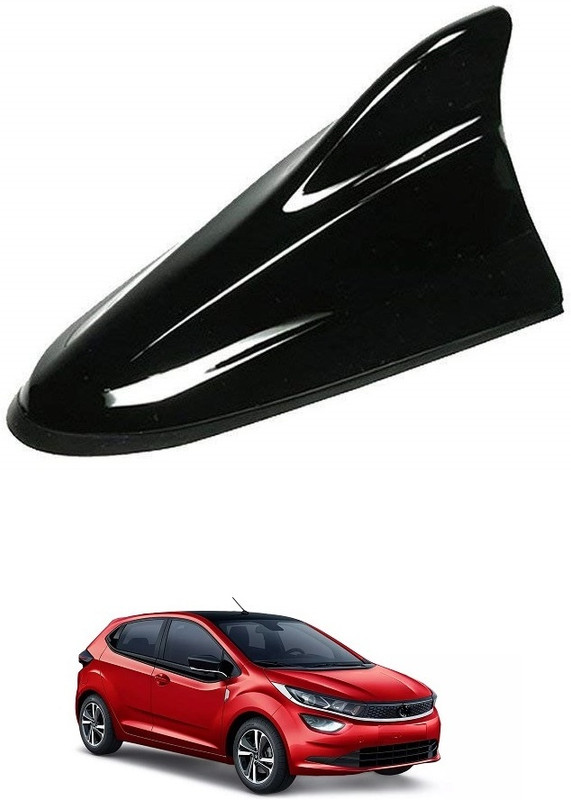 Suprozo Car roof shark fin antenna black for Tata Altroz Aerial Shark Antenna Whip Vehicle Antenna