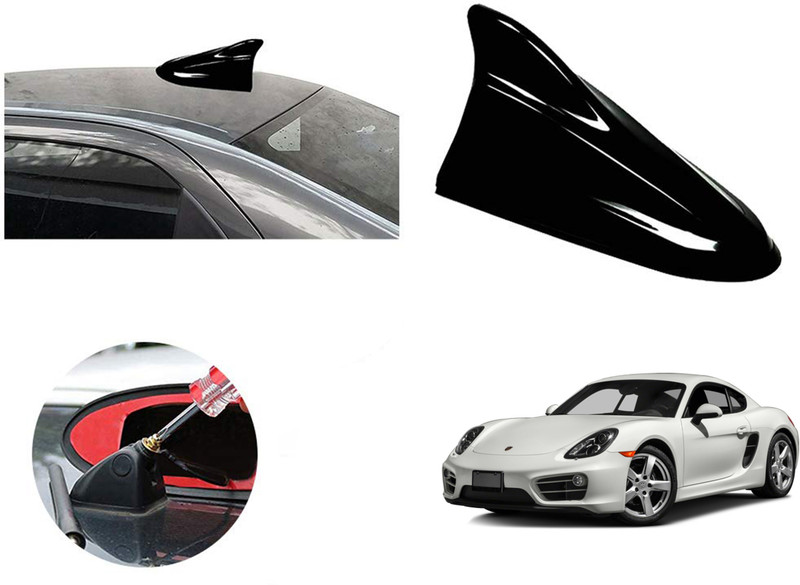 Automotive Prist Shark Fin Car Antenna Roof Aerial Compatiable with Porsche Cayman, Black Whip Vehicle Antenna