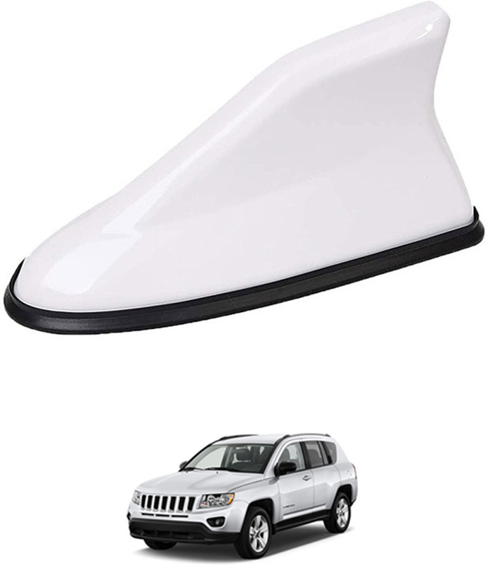 ABJD Latest Desing Car Exterior Roof White Anteena For Signal Receiver-67 Unversal Fit Stylish White Shark Anteena For Car Roof-67 Satellite Vehicle Antenna