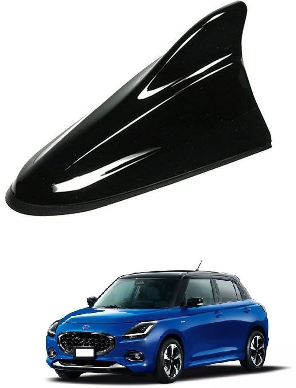 Suprozo Car roof shark fin antenna black for M a r u t i S u z u k i Swift 2024 Aerial Shark Antenna Whip Vehicle Antenna