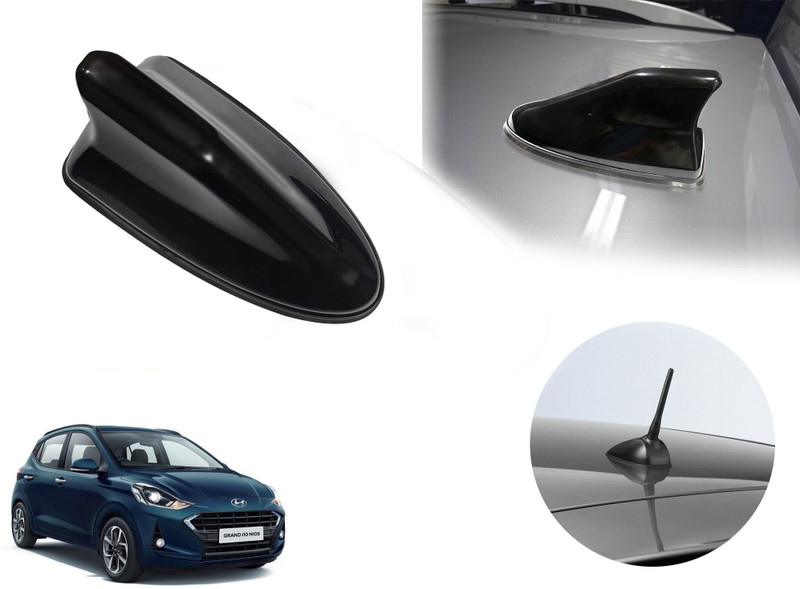 AUTO PEARL Premium Quality Car Black Shark Fin Replacement Signal Receiver FA24 i10 Grand Nios 2020 Model Hidden Vehicle Antenna