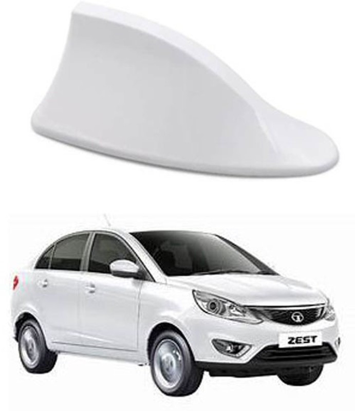 FKOK Car Shark Fin Antenna (White) For Zest Satellite Vehicle Antenna