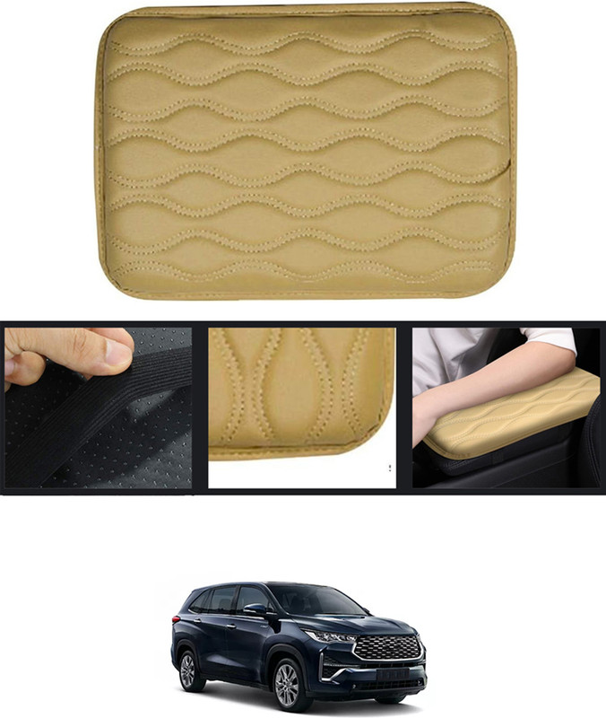 monolive Universal Beige Square Hand Pain Releif Armrest/Handrest Cover For Car-153 Car Armrest(Toyota, Universal For Car)