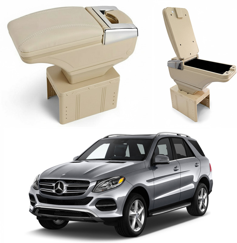 Oshotto PU Leather AR-01 Car Armrest Console Box For GLE Beige Car Armrest(Mercedes Benz, GLE Class 250d)