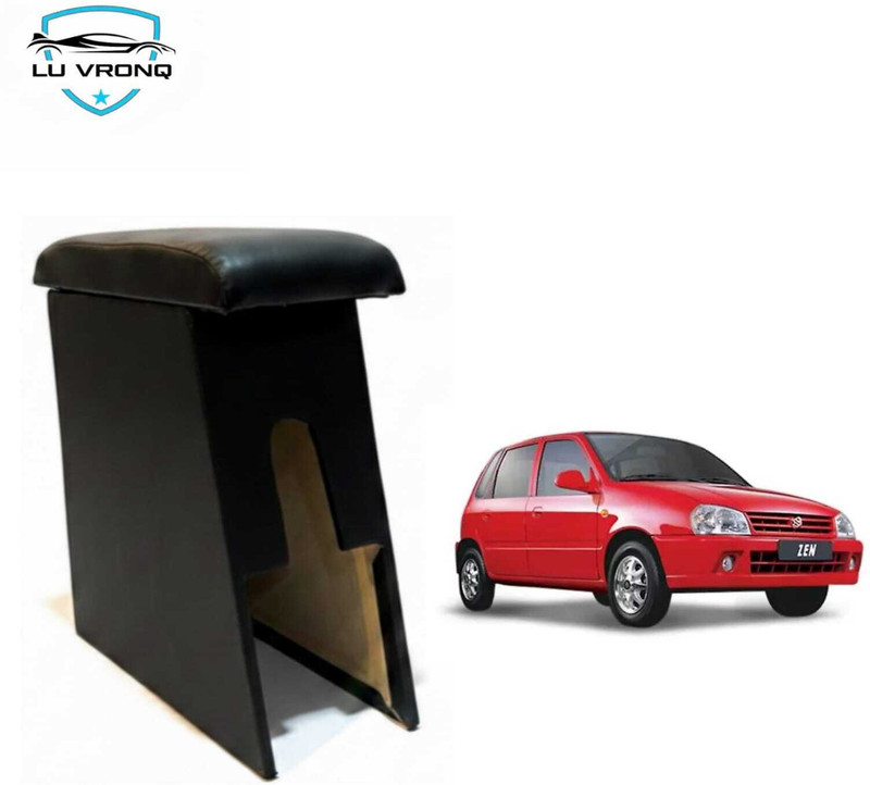 LU VRONQ Heavy duty wooden Front armrest black color With Cushion For Zen Car Armrest(Maruti, Zen)