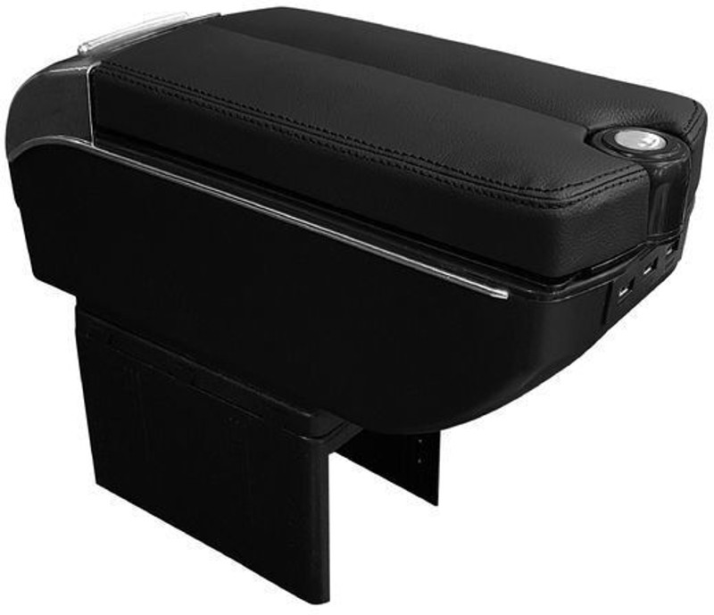 Air Wink 7-USB Universal Car Center Console Armrest with USB Ports, Cup & Ashtray Black Car Armrest(Maruti, Universal For Car)