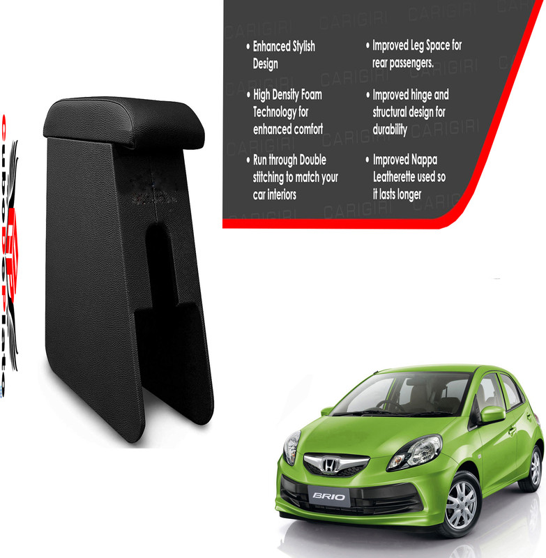CuboDePlato CDP_ArmRest_blk_Brio Car Armrest(Honda, Brio)