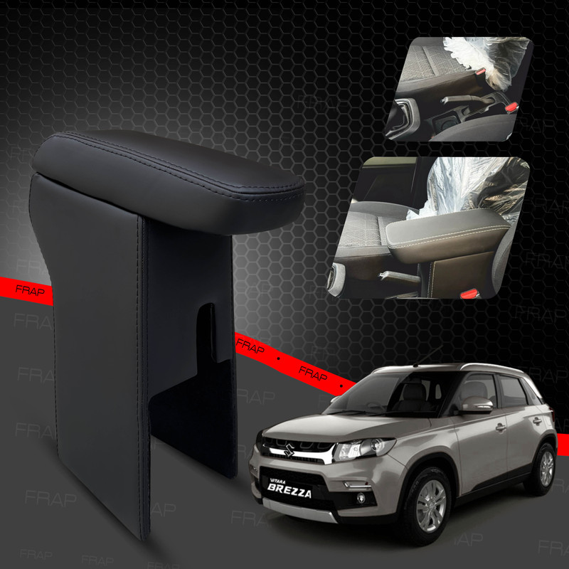 Frap Premium Armrest For Maruti Old Brezza with Moulded Foam(Nappa,Black Stitching) Car Armrest(Maruti, Vitara Brezza LXI Petrol, Vitara Brezza LDi, Vitara Brezza VXI Petrol)
