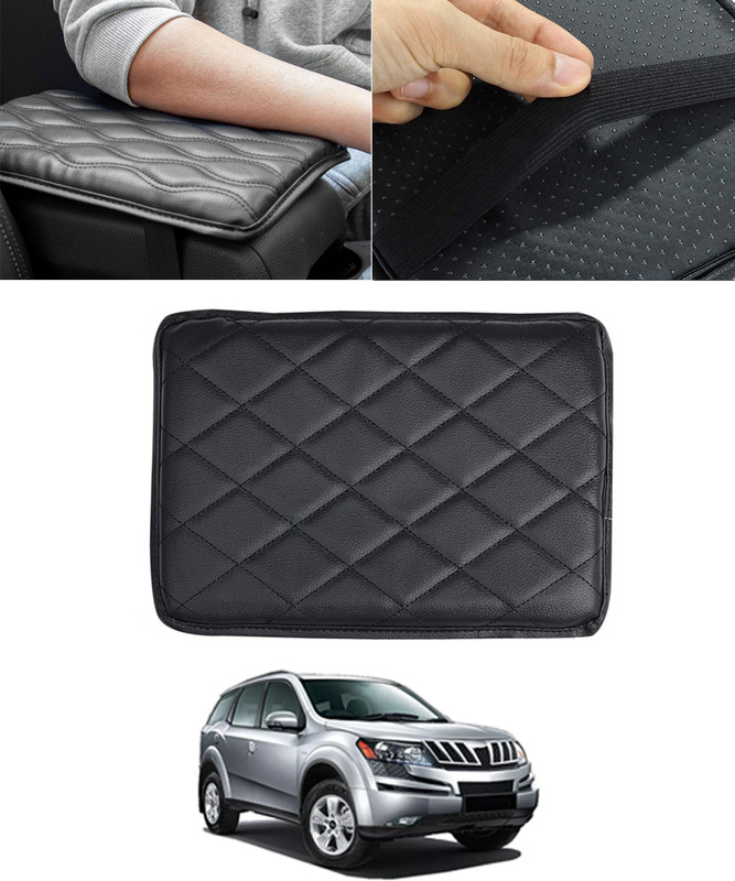 ABJD Waterproof Comfortable Black Rectangle Leatherette ArmRest Cover For Car-321 Car Armrest(MAHINDRA, XUV 500)