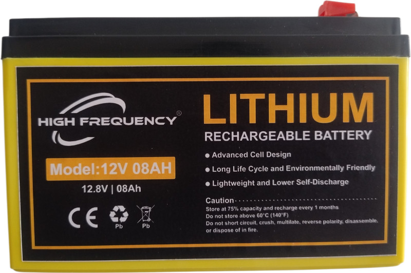High Frequency 12V-8AH Lithium Rechargable for UPS Solar Spray Pumps,Toy Cars Inverter   Battery