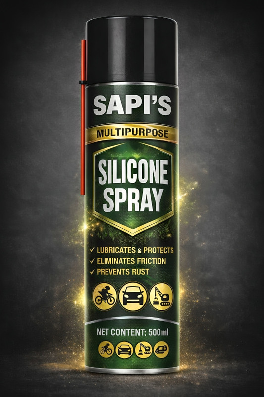 SAPI'S SapiS Silicone Lubricant Spray 500 ml for Doors, Locks & Vehicles Vehicle Brake Cleaner(500 ml)
