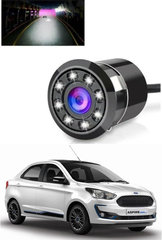 DriveXpert Car Rear View Reverse Parking Camera with HD Night Vision 8 LED Reverse Assist Camera System(1 Camera, 720*1080)