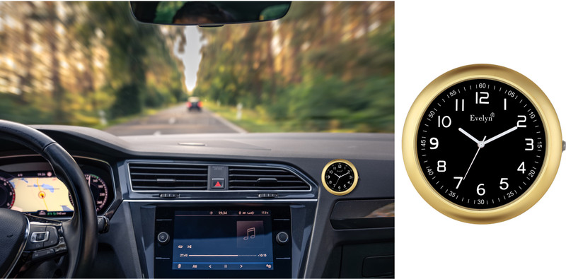 Evelyn Analog Car Vehicle Clock