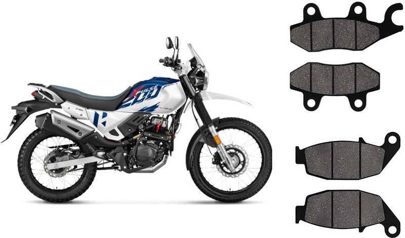 SELVIKE Front and Rear Disc Brake Pads, Compatible with Hero XPLUSE 200 Motorcycle Vehicle Disc Pad(Pack of 2)