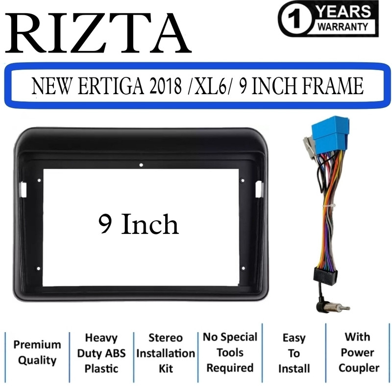 RIZTA NEW ERTIGA 2018/XL6/ 9-INCH STEREO FRAME FOR ANDROID PLAYER (DOUBLE DIN) Wiring Harness(Black, Pack of 1)