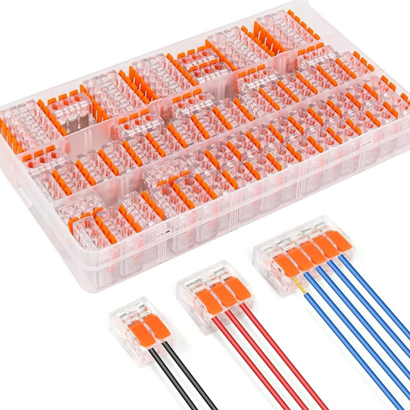 Zeitel Cable Connector Clamps Pack of 60 4mm2 for Fixed Cable Hardwire Kit(Orange, Pack of 75)