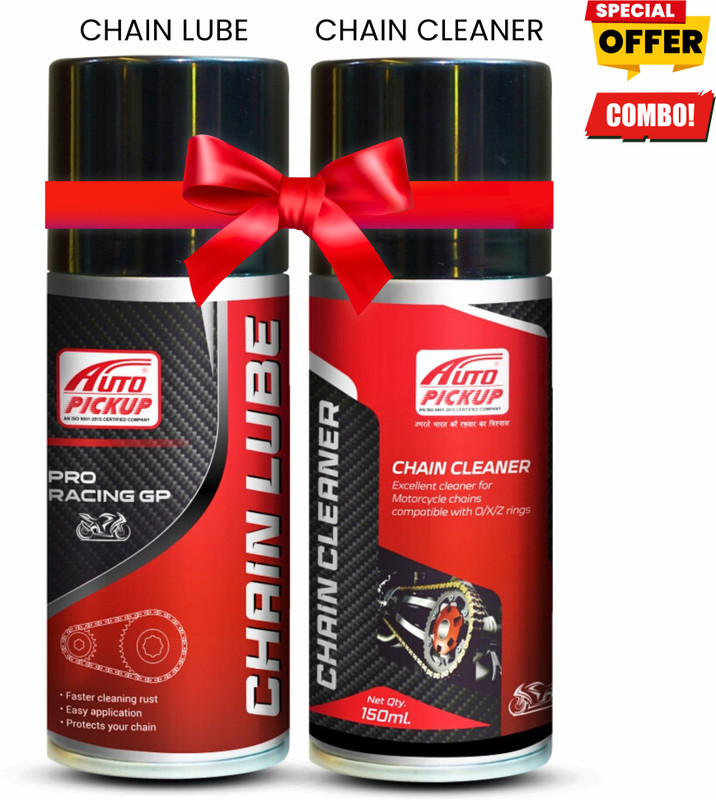AUTO PICKUP Chain Cleaner and Chain Lube Combo (150 ml, Pack of 2) Engine Cleaner(300 ml)