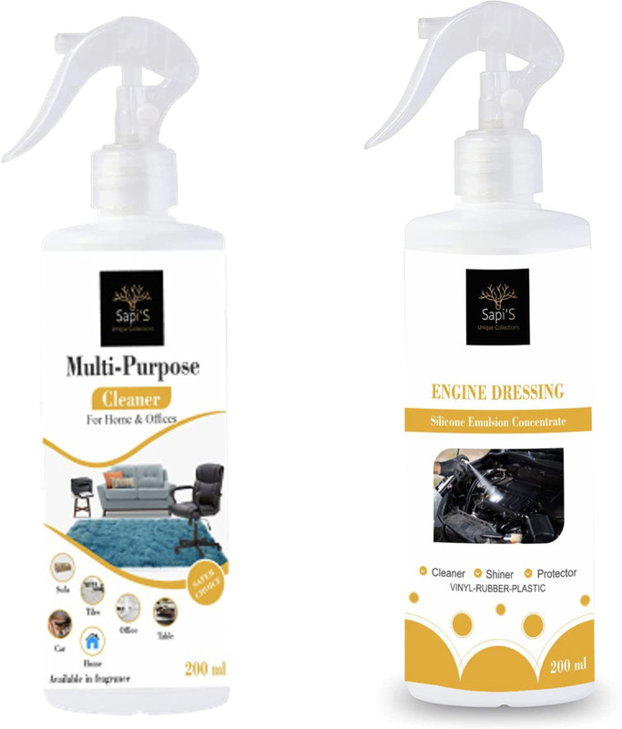 SAPI'S Multi Purpose Cleaner polish for home and office With Engine dressing polish Engine Cleaner(400 ml)
