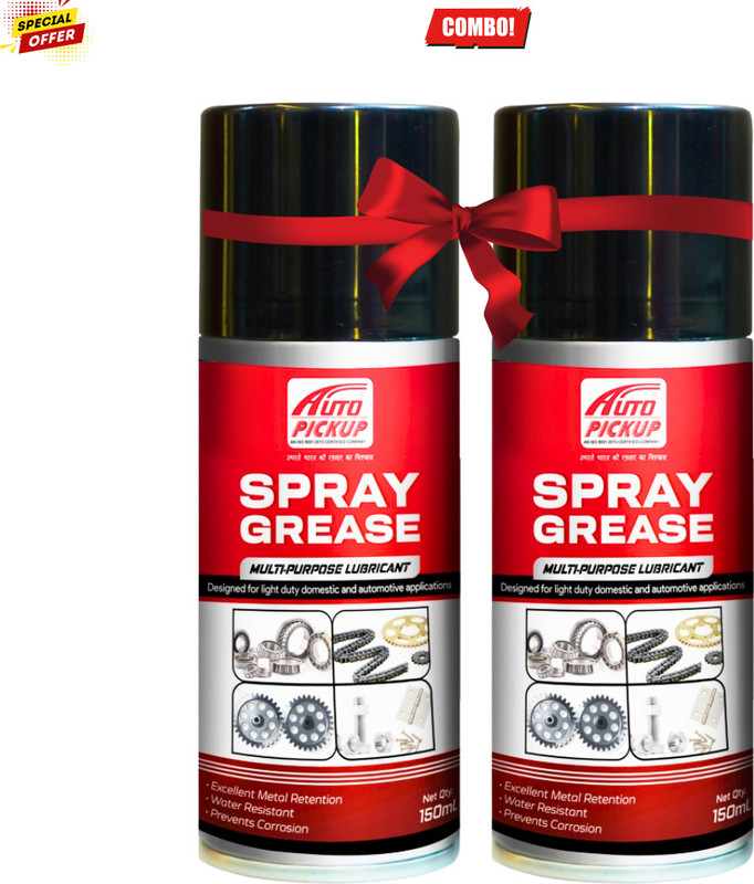 AUTO PICKUP Premium Quality 1+1 Combo Pack Of 2 Multi-Purpose Lubrication 150ml Spray Grease Engine Cleaner(150 ml)