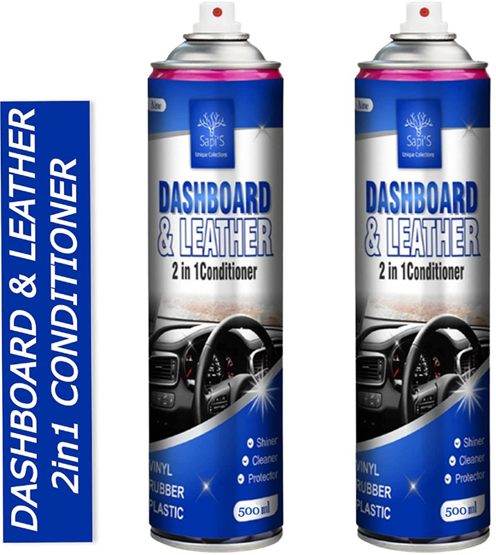 SAPI'S Dashboard & Leather 2in1 Cleaner Conditioner Pack of 2 Engine Cleaner(1000 ml)