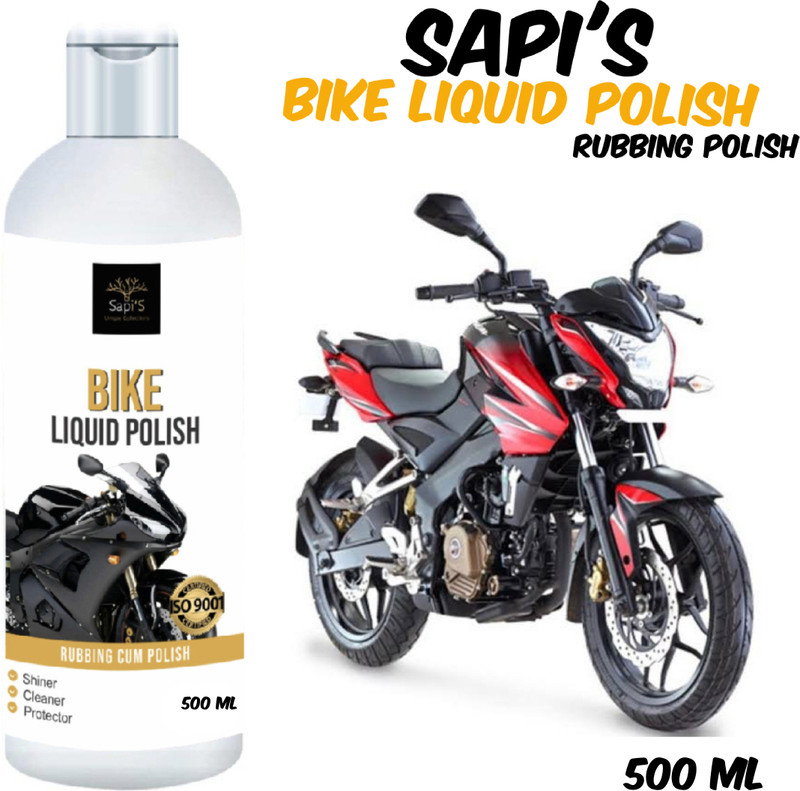 SAPI'S Bike Liquid Polish Cum Rubbing, 200ML, Bike Wax All In One Car Polish 500ML For Exterior & Interior Surface Vehicle Interior Cleaner(500 ml)