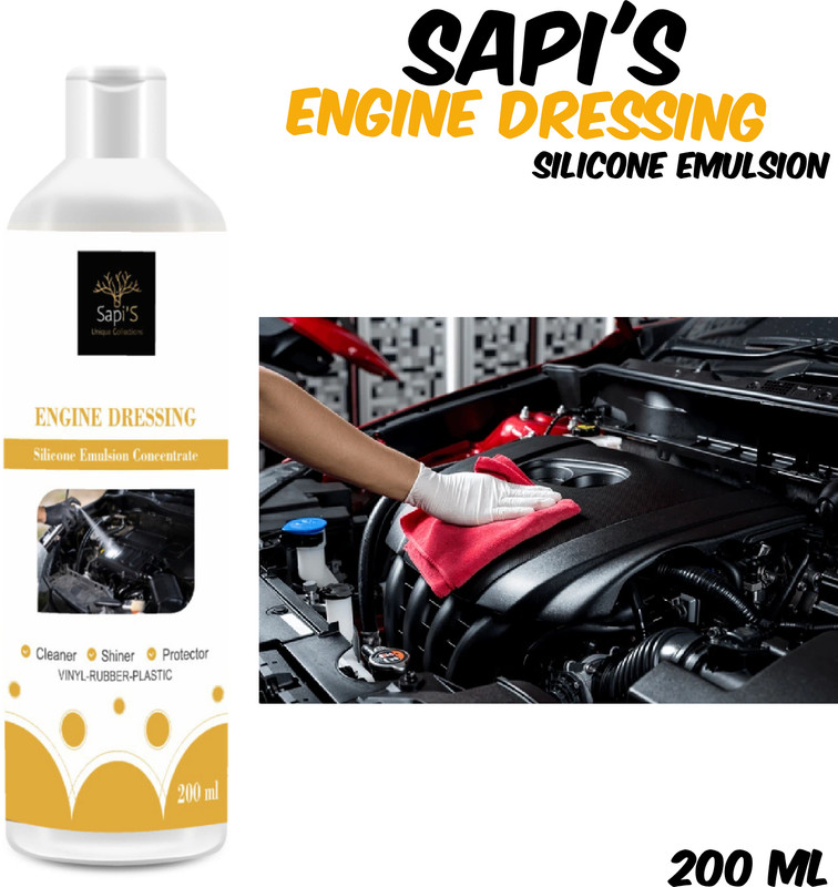 SAPI'S Engine Dressing polish silicone emulsion Engine Cleaner(200 ml)