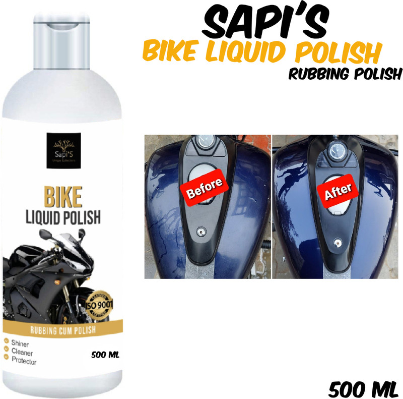 SAPI'S Bike Liquid Polish 500 ml,Removes tough stains, High Gloss & Shine Engine Cleaner(500 ml)