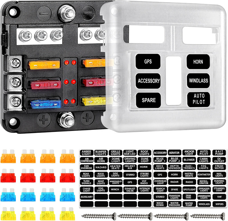 Zorbes Automotive Fuse Block Panel Kit Car Fuse Box