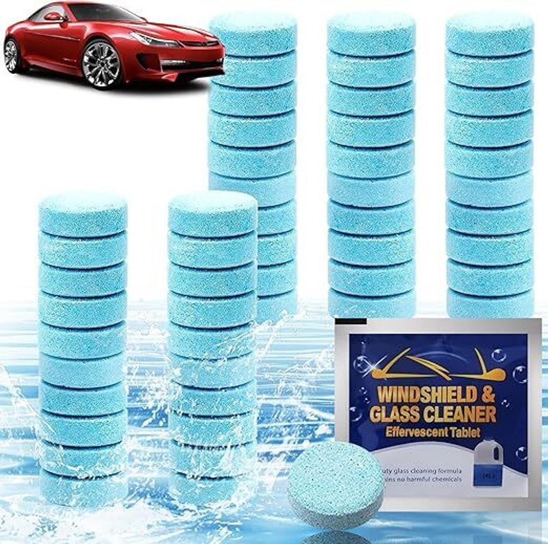 MJM Good Connections Concentrated Automotive Glass Wiper Cleaning Tablets Tablet Concentrate Vehicle Glass Cleaner(50 Tablets)
